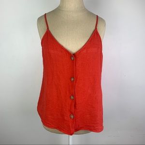 BP. Orange Button Down Camisole